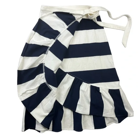 J. Crew Women's Navy/White Striped Cropped Tank Top XS/Rugby Knit Wrap Skirt XXS - Picture 12 of 15